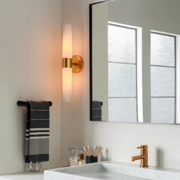 Moen Align 9 in. Modern Hand Towel Bar Matte Black YB0486BL - Picture 5 of 6